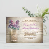 Country rustikale Mason Jar Probe Dinner lädt ein Einladung (Stehend Vorderseite)