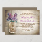 Country rustikale Mason Jar Probe Dinner lädt ein Einladung (Vorne/Hinten)