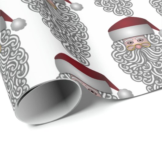 Country Santa Claus Wrapping Paper Geschenkpapier (Rolleneckpunkt)