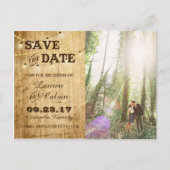 Country Save the Date Card für Ihre Rustikale Hoch Ankündigungspostkarte (Vorderseite)