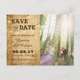 Country Save the Date Card für Ihre Rustikale Hoch Ankündigungspostkarte