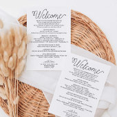 Country Script Wedding Itinerary Hotel Bag Programm