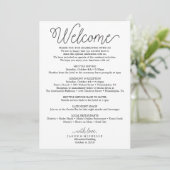 Country Script Wedding Itinerary Hotel Bag Programm (Stehend Vorderseite)