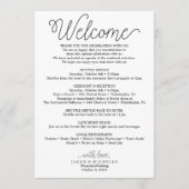 Country Script Wedding Itinerary Hotel Bag Programm (Vorderseite)