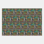 Country Singer Cowboy Hat Australian Shepherd Dog Geschenkpapier Set (Vorderseite 3)