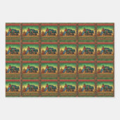 Country Singer Cowboy Hat Australian Shepherd Dog Geschenkpapier Set (Vorderseite)