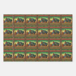 Country Singer Cowboy Hat Australian Shepherd Dog Geschenkpapier Set