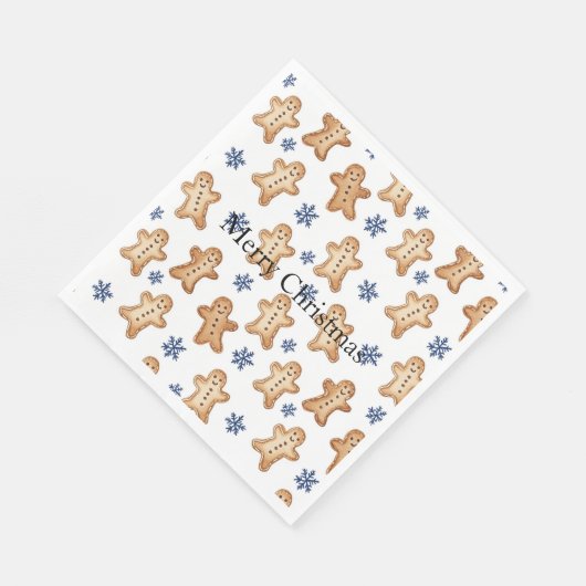 Country Snowflakes Gingerbread Cookies Christmas Serviette