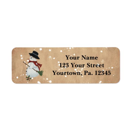 Country Snowman Address Labels (Vorne)