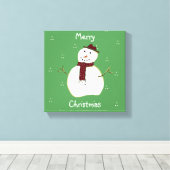 Country Snowman Canvas Print Leinwanddruck (Insitu (Holzboden))