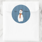 Country Snowman Gift Tags Runder Aufkleber (Tasche)