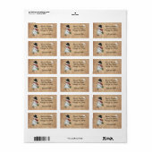 Country Snowman Label Adressaufkleber (Vorne)