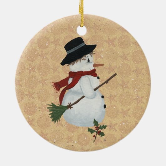 Country Snowman Ornament (Hinten)