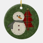Country Snowman Ornament (Hinten)
