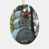 Country Snowman Ornament (Hinten)