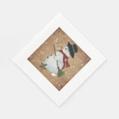 Country Snowman Paper Napkins Serviette (Ecke)