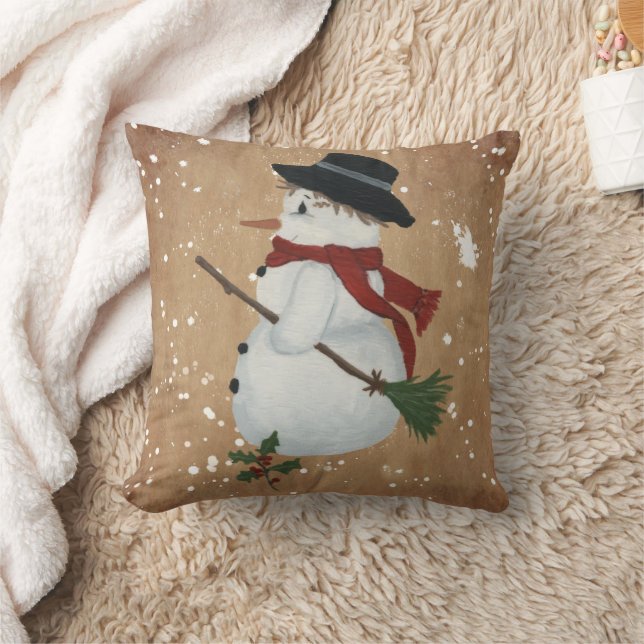 Country Snowman Pillow Kissen (Decke)