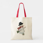 Country Snowman Tote Bag Tragetasche (Rückseite)