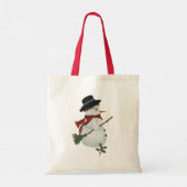 Country Snowman Tote Bag Tragetasche (Rückseite)