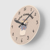 Country Snowman Wall Clock Runde Wanduhr (Winkel)