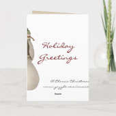 Country Snowman Weihnachtskarten Feiertagskarte (Rückseite)