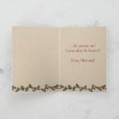 Country Snowman Weihnachtskarten Feiertagskarte (Innenseite)