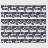 Country Snowy Farm Tractor Photo Wrapping Paper Geschenkpapier (Flach)