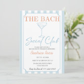 Country Social Club Cocktail Bacheloretto Einladung (Stehend Vorderseite)