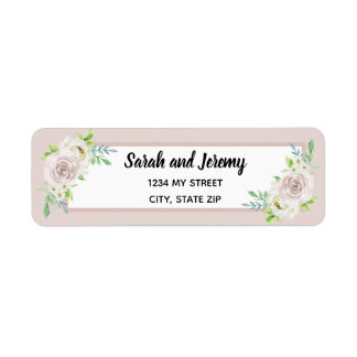 Country Soft Mauve Floral Water Rose Hochzeit