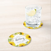 Country Sonnenblume Nimm meinen Drink nicht, ich t Runder Pappuntersetzer (Vor Ort)