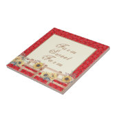 Country Sonnenblumen auf Bandana Print Custom Fliese (Seite)