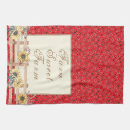 Country Sonnenblumen auf Bandana Print Custom Geschirrtuch