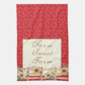 Country Sonnenblumen auf Bandana Print Custom Geschirrtuch (Vertikal)