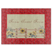 Country Sonnenblumen auf Bandana Print Custom Schneidebrett (Vorderseite)