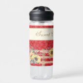 Country Sonnenblumen auf Bandana Print Custom Trinkflasche (Vorderseite)
