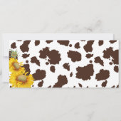 Country Sonnenblumen und Kuh Print Baby Dusche Einladung (Rückseite)