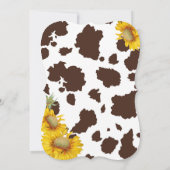 Country Sonnenblumen und Kuh Print Baby Dusche Einladung (Rückseite)