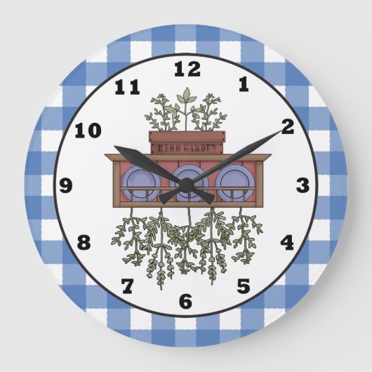 Country Spice cartoon kitchen clock Große Wanduhr (Vorderseite)