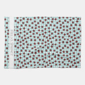 Country Spring Ladybugs Pattern Geschirrtuch (Horizontal)