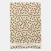 Country Spring Ladybugs Pattern Geschirrtuch (Vertikal)