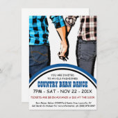 Country Square Tanzwerbung Einladung (Vorne/Hinten)