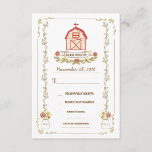 Country Stall Ehe Antwort Karte