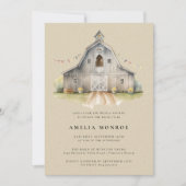 Country Stall Rustic Bridal Dusche Einladung (Vorderseite)