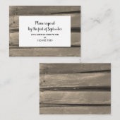 Country Stall Wood Wedding RSVP Response Card Begleitkarte (Vorne/Hinten)