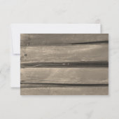 Country Stall Wood Wedding RSVP Response Card Karte (Rückseite)