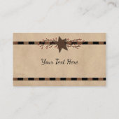 Country Star and Pip Berries Business Card Visitenkarte (Rückseite)