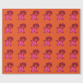 Country Star-Boots Geschenkpapier (Flach)