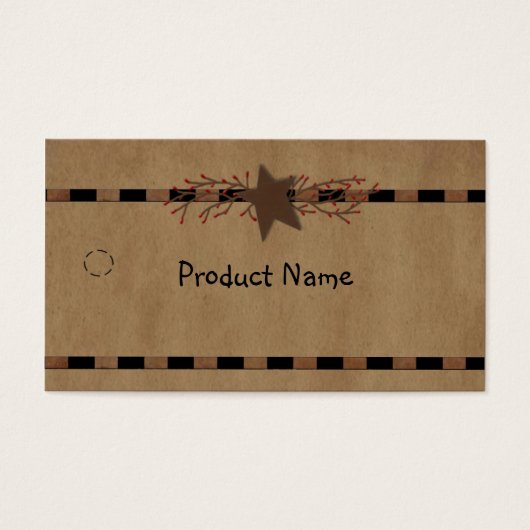 Country Star Hang Tag (Vorderseite)