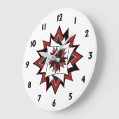 Country Star White Große Wanduhr (Winkel)