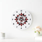 Country Star White Große Wanduhr (Zuhause)